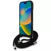 Guess 4G Big Logo Cord Strap Crossbody Capa para Apple iPhone 16 Pro - Castanho