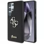 Guess Fixed Glitter Big 4G Metal Logo Case para Samsung Galaxy S25 Ultra (preto)