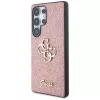 Guess Fixed Glitter Big 4G Metal Logo Case para Samsung Galaxy S25 Ultra (rosa)