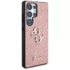 Guess Fixed Glitter Big 4G Metal Logo Case para Samsung Galaxy S25 Ultra (rosa)