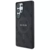 Guess Leather 4G Colored Ring Classic Logo MagSafe Capa traseira para Samsung Galaxy S25 Ultra, preto