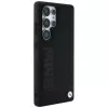 BMW Leather Big Wordmark Case para Samsung Galaxy S25 Ultra preto