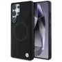 BMW Leder-Halbtextur-MagSafe-Case para Samsung Galaxy S25 Ultra preto