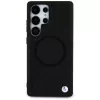 BMW Leder-Halbtextur-MagSafe-Case para Samsung Galaxy S25 Ultra preto