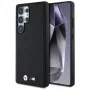 BMW Leather Carbon MagSafe Case para Samsung Galaxy S25 Ultra preto
