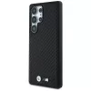 BMW Leather Carbon MagSafe Case para Samsung Galaxy S25 Ultra preto