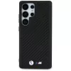 BMW Leather Carbon MagSafe Case para Samsung Galaxy S25 Ultra preto