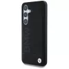 BMW Leather Big Wordmark Case para Samsung Galaxy S25+ preto