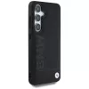 BMW Leather Big Wordmark Case para Samsung Galaxy S25+ preto