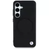 BMW Leder-Halbtextur MagSafe Case para Samsung Galaxy S25 preto