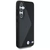 BMW Leather Oversized Stripes MagSafe Case para Samsung Galaxy S25 preto