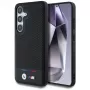 BMW Leder-Tricolor-Streifen MagSafe Case para Samsung Galaxy S25 preto