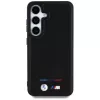 BMW Leder-Tricolor-Streifen MagSafe Case para Samsung Galaxy S25 preto