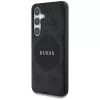 Guess 4G Round Patch Classic Logo MagSafe Case para Samsung Galaxy S25+ (preto)