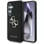 Guess Grained Big 4G Logo Small Classic Logo Capa traseira para Samsung Galaxy S25, preto