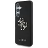 Guess Grained Big 4G Logo Small Classic Logo Capa traseira para Samsung Galaxy S25, preto