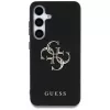 Guess Grained Big 4G Logo Small Classic Logo Capa traseira para Samsung Galaxy S25, preto