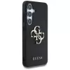 Guess Grained Big 4G Logo Small Classic Logo Capa traseira para Samsung Galaxy S25, preto
