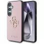 Capa traseira Guess Grained Big 4G Logo Small Classic Logo para Samsung Galaxy S25, rosa