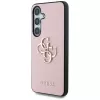 Capa traseira Guess Grained Big 4G Logo Small Classic Logo para Samsung Galaxy S25, rosa