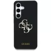 Guess Silicone Big 4G Logo Bottom Script Case para Samsung Galaxy S25, preto