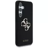 Guess Silicone Big 4G Logo Bottom Script Case para Samsung Galaxy S25, preto