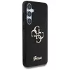Guess Fixed Glitter Big 4G Metal Logo Case para Samsung Galaxy S25 (preto)