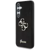 Guess Fixed Glitter Big 4G Metal Logo Case para Samsung Galaxy S25+ (preto)