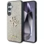 Guess Fixed Glitter Big 4G Metal Logo Capa traseira para Samsung Galaxy S25 - dourado