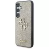 Guess Fixed Glitter Big 4G Metal Logo Capa traseira para Samsung Galaxy S25 - dourado