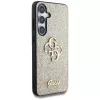 Guess Fixed Glitter Big 4G Metal Logo Capa traseira para Samsung Galaxy S25 - dourado