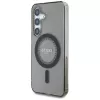 Guess Rhinestones Printed Classic Logo MagSafe Case para Samsung Galaxy S25 (preto)