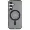 Guess Rhinestones Printed Classic Logo MagSafe Case para Samsung Galaxy S25 (preto)