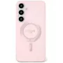 Guess Rhinestones Printed Classic Logo MagSafe Case para Samsung Galaxy S25 (rosa)