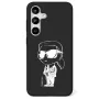 Karl Lagerfeld Silicone Graffiti Ikonik Printed Logo MagSafe Case para Samsung Galaxy S25 preto