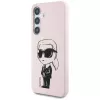 KARL LAGERFELD Silicone Graffiti Ikonik Printed Logo MagSafe Case para Samsung Galaxy S25 - rosa