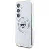 Karl Lagerfeld Button Choupette Head Printed Logo MagSafe Case para Samsung Galaxy S25 branco