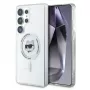 Karl Lagerfeld Button Choupette Head Printed Logo MagSafe Case para Samsung Galaxy S25 Ultra branco
