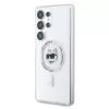 Karl Lagerfeld Button Choupette Head Printed Logo MagSafe Case para Samsung Galaxy S25 Ultra branco