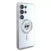 Karl Lagerfeld Button Choupette Head Printed Logo MagSafe Case para Samsung Galaxy S25 Ultra branco