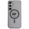 Karl Lagerfeld Button Choupette Head Printed Logo MagSafe Case para Samsung Galaxy S25, preto