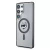 Karl Lagerfeld Button Choupette Head Printed Logo MagSafe Case para Samsung Galaxy S25 Ultra, preto