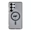 Karl Lagerfeld Button Choupette Head Printed Logo MagSafe Case para Samsung Galaxy S25 Ultra, preto