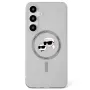KARL LAGERFELD Button Karl & Choupette Heads Printed Logo MagSafe Case para Samsung Galaxy S25, preto
