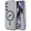 KARL LAGERFELD Button Karl & Choupette Heads Printed Logo MagSafe Case para Samsung Galaxy S25, preto