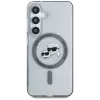 Capa MagSafe Karl Lagerfeld Button Karl & Choupette Heads Printed Logo para Samsung Galaxy S25 Plus, preto