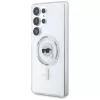 KARL LAGERFELD Button Karl Head Printed Logo MagSafe Case para Samsung Galaxy S25 Ultra branco