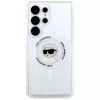 KARL LAGERFELD Button Karl Head Printed Logo MagSafe Case para Samsung Galaxy S25 Ultra branco