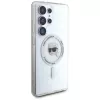 KARL LAGERFELD Button Karl Head Printed Logo MagSafe Case para Samsung Galaxy S25 Ultra branco