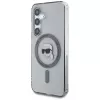 KARL LAGERFELD Capa MagSafe Button Karl Head Printed Logo para Samsung Galaxy S25, preto
